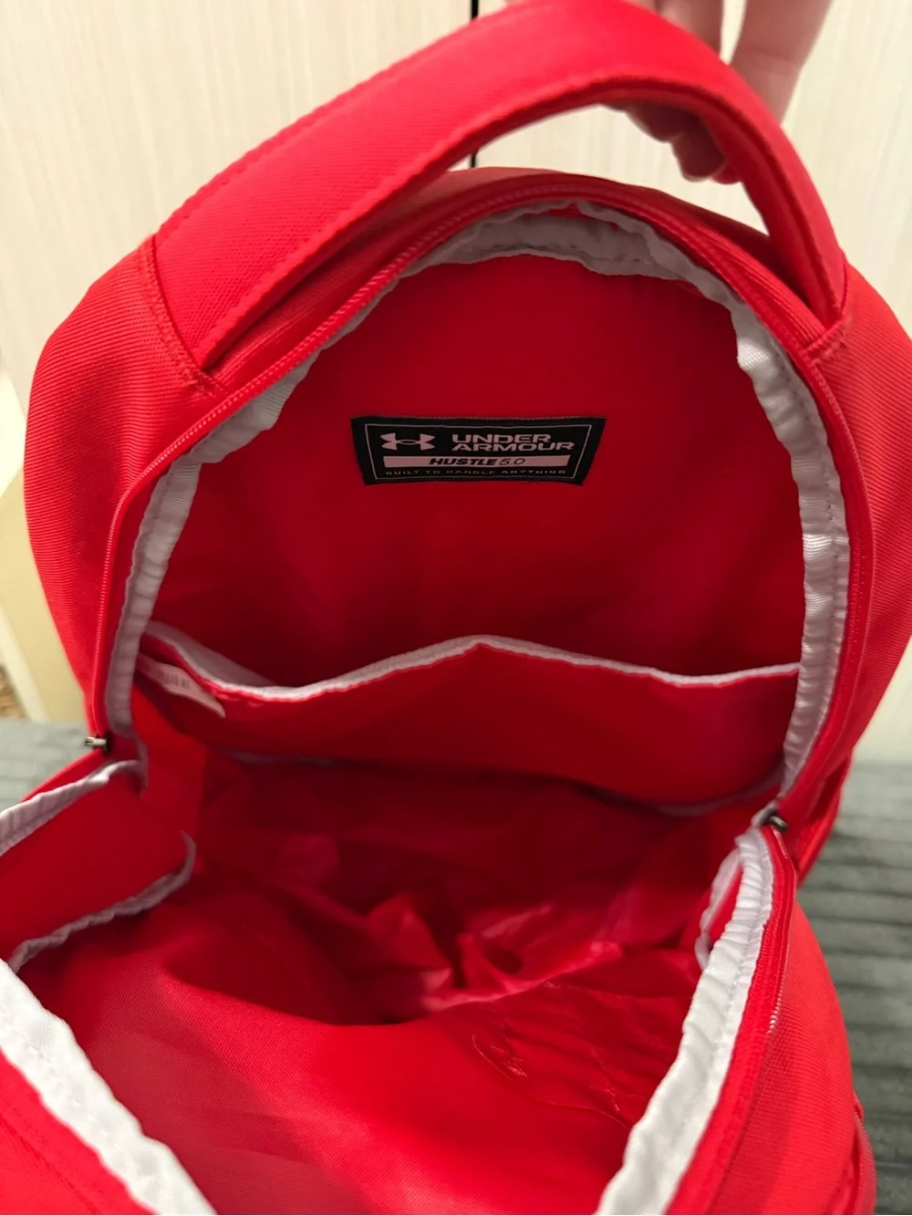 Under Armour Bright Red Backpack with White Logo